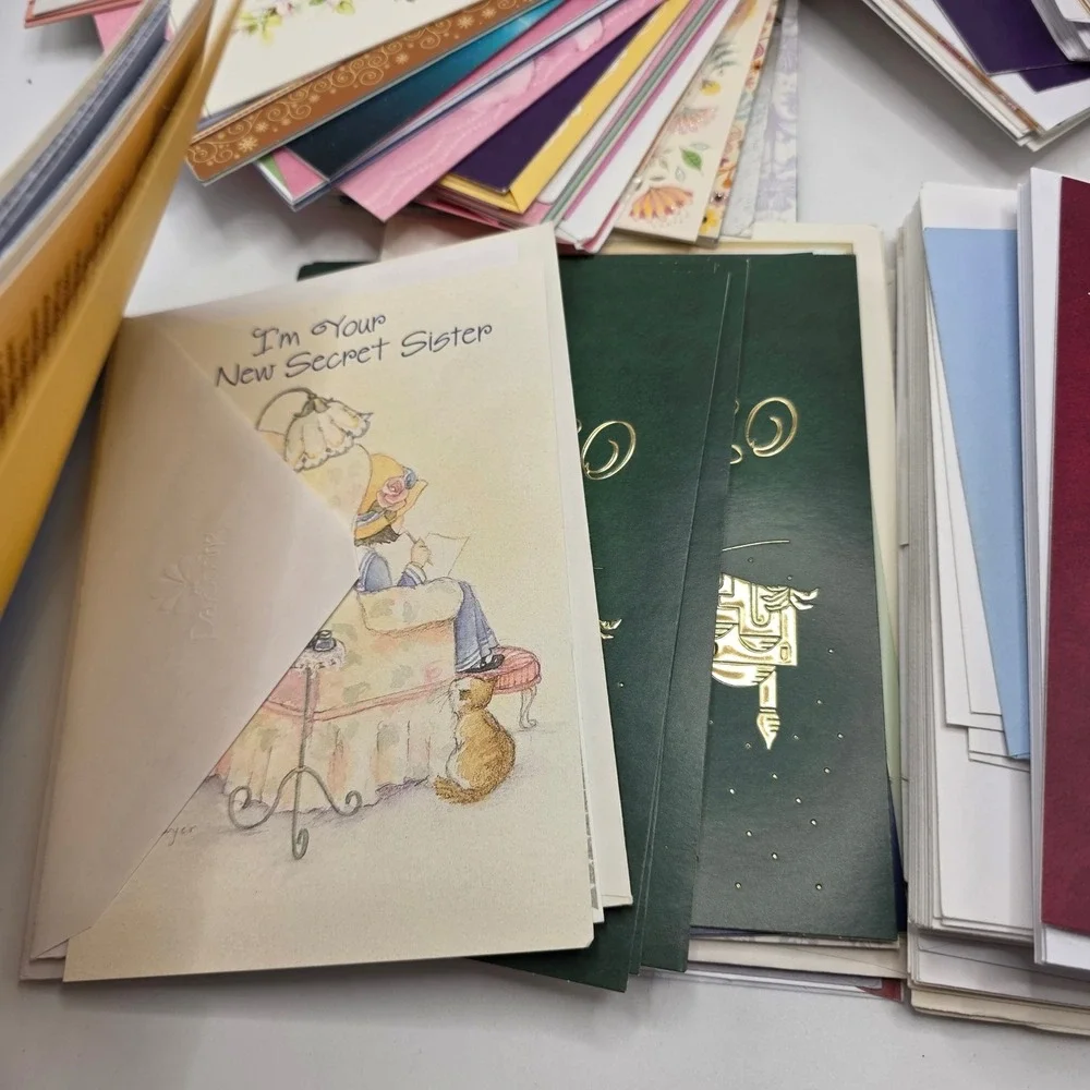 Mixed Greeting Card Lot Vintage Unused Birthday Sympathy Christmas 3lb Bulk